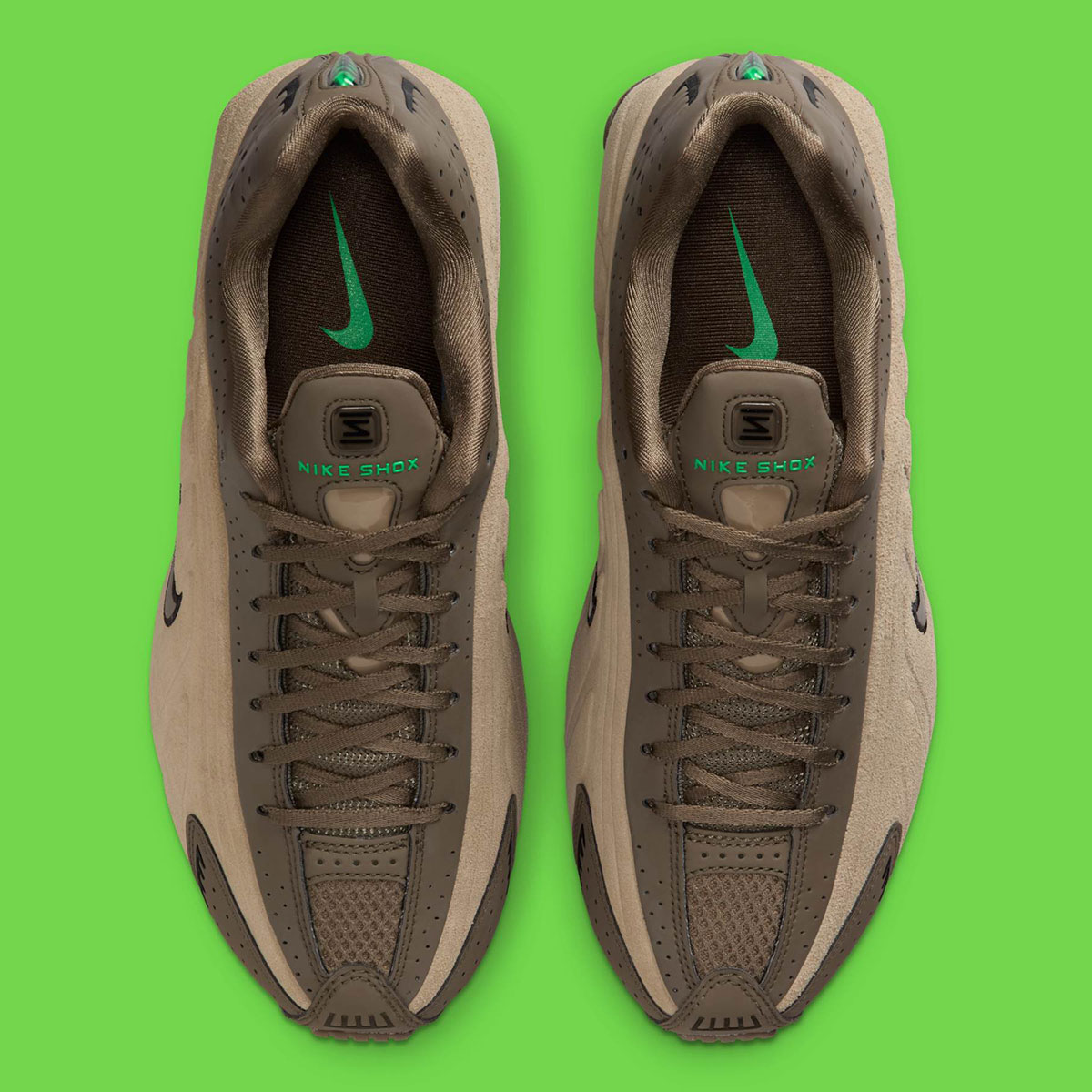 Nike Shox R4 Brown Green Hq7739 200 7