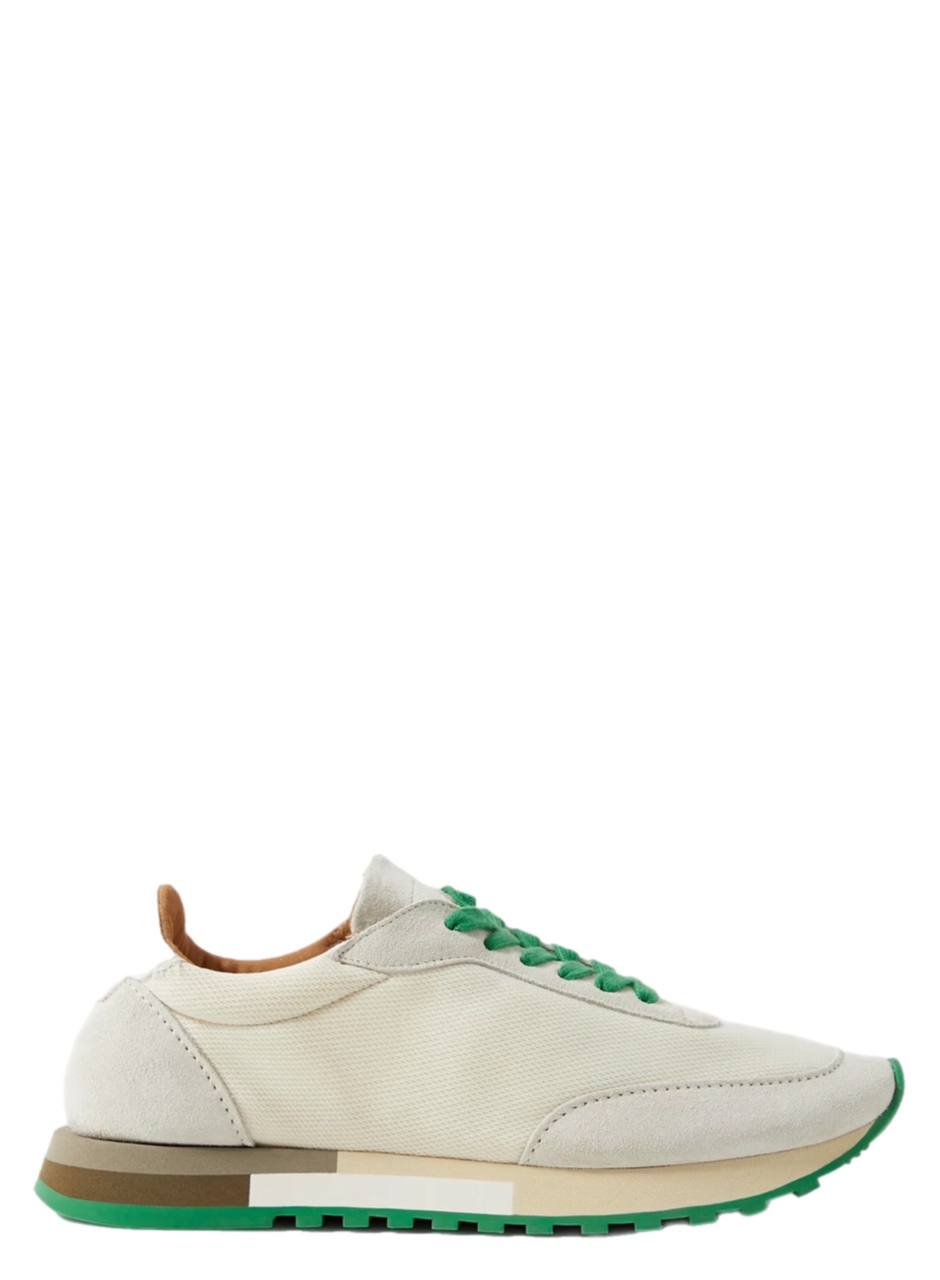 The Row Owen color-block mesh and suede