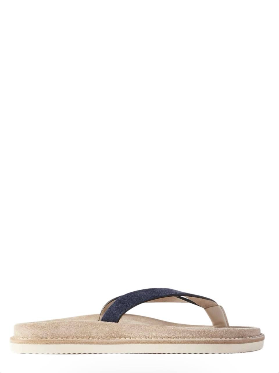 Brunello Cucinelli Nubuck Flip Flops