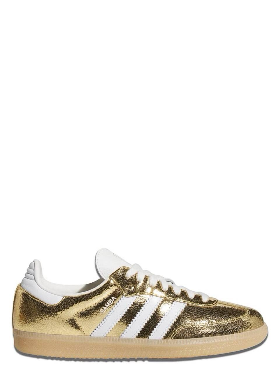 Adidas Samba OG "Cracked Metallic" Gold