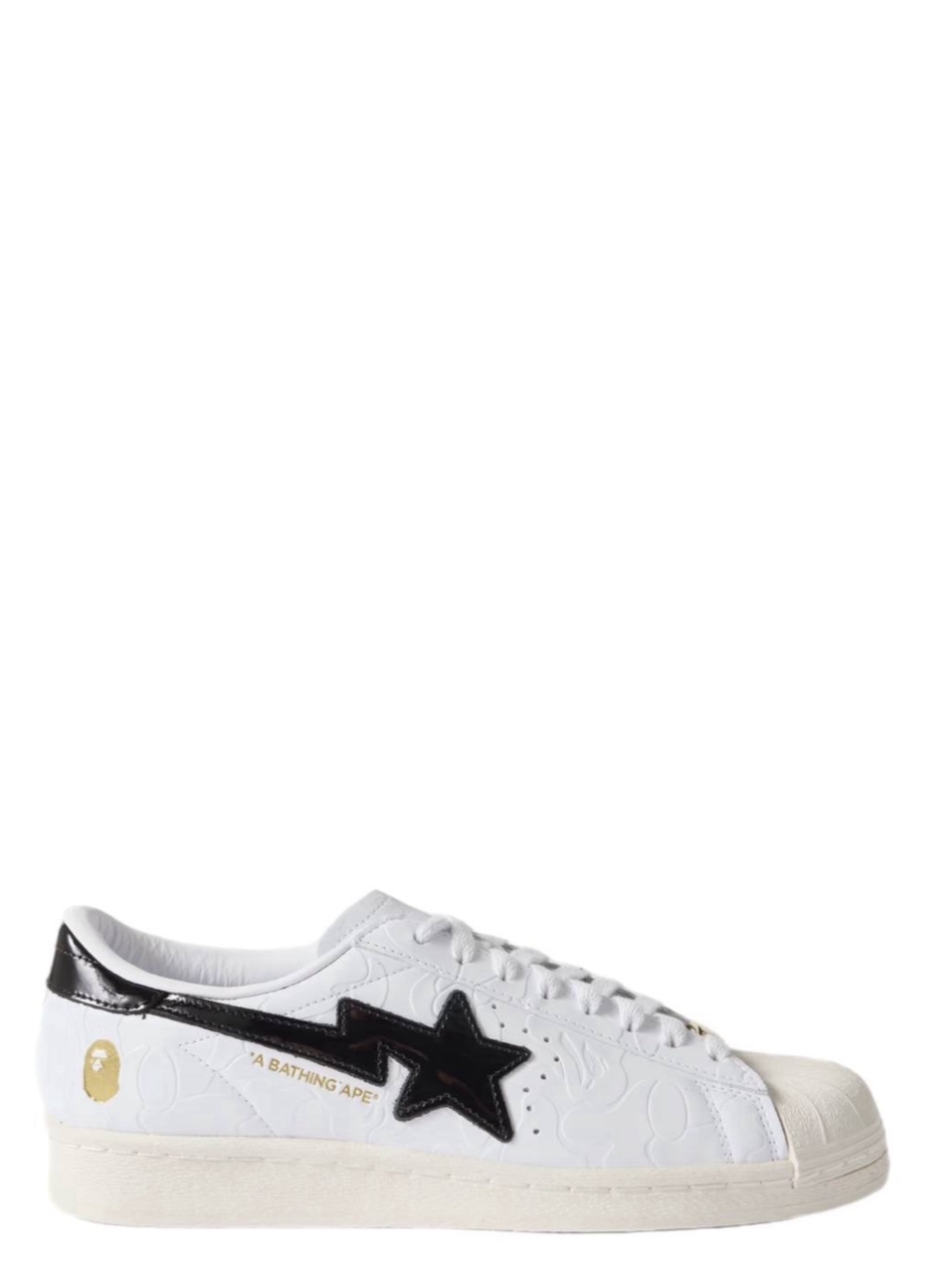 Adidas Originals x BAPE Superstar Logo-Embossed Leather Sneakers