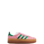Adidas Originals Gazelle Bold trainers in pastel pink and green