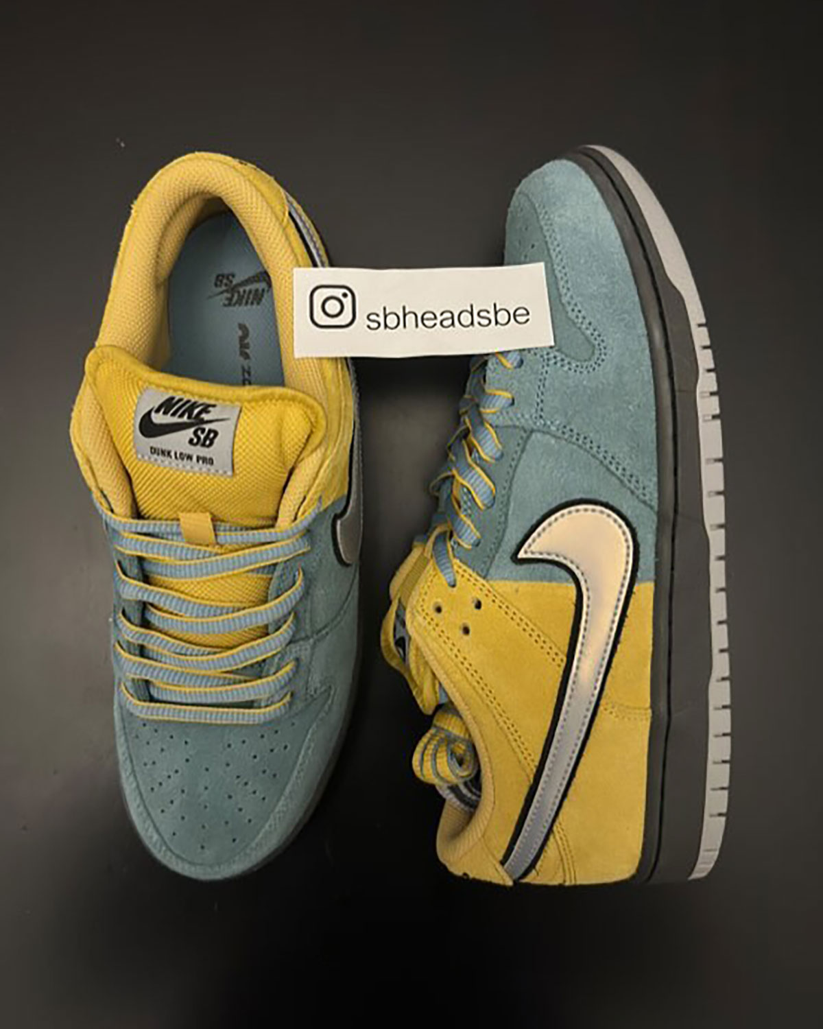 Nike Sb Dunk Low Pro Lightning Wolf Grey Denim Turquoise Iron Grey 7