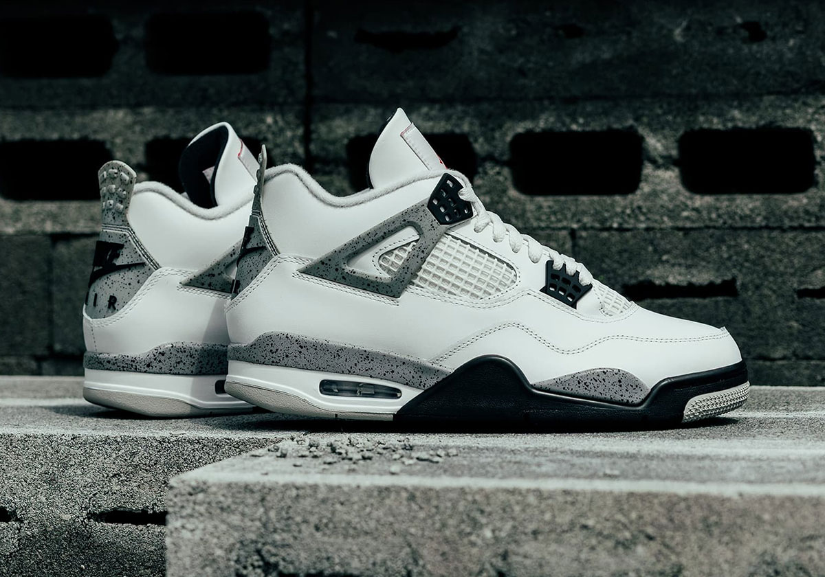 White Cement Jordan 4s 5
