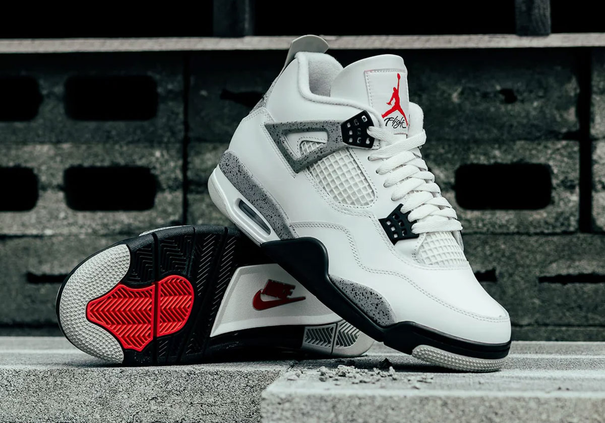White Cement Jordan 4s 6
