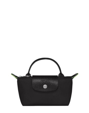 Le Pliage Green Pouch with handle Black