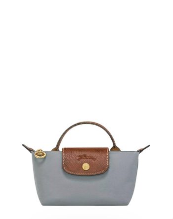 Le Pliage Green Pouch with handle Steel