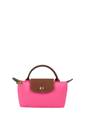 Le Pliage Green Pouch with handle Candy Pink