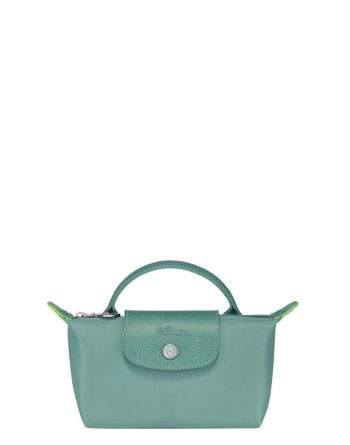 Le Pliage Green Pouch with handle Lagoon