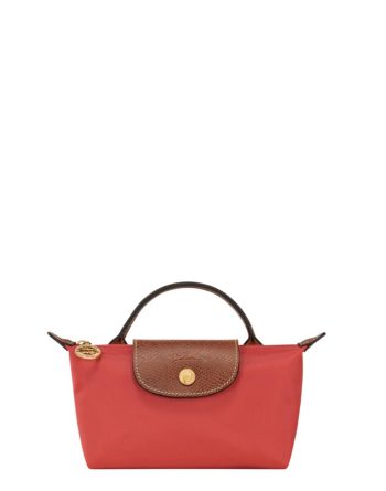 Le Pliage Green Pouch with handle Tomato
